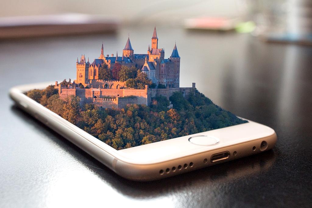 Close-up of a sleek smartphone in hand